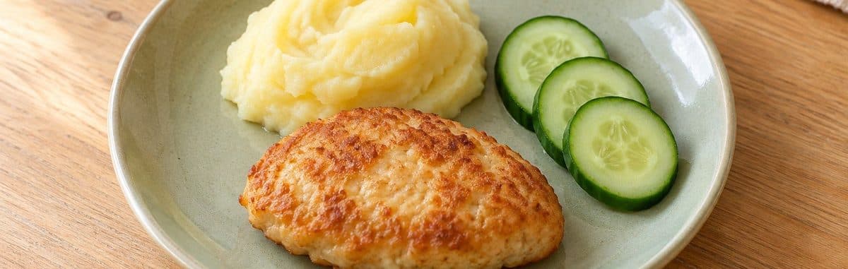 Куриная котлетка с пюре